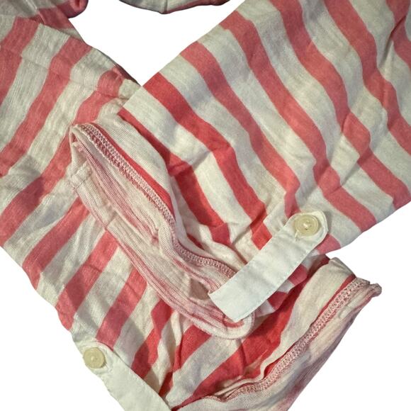 Banana Republic Pink Ombre Stripe Tee XL 3/4 Sleeve Summer Watercolor Dream - Picture 4 of 6
